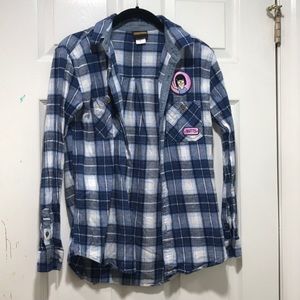 Blue Bobs Burgers Flannel